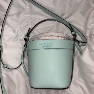 Kate Spade Mint Green Crossbody mini Bucket Bag
